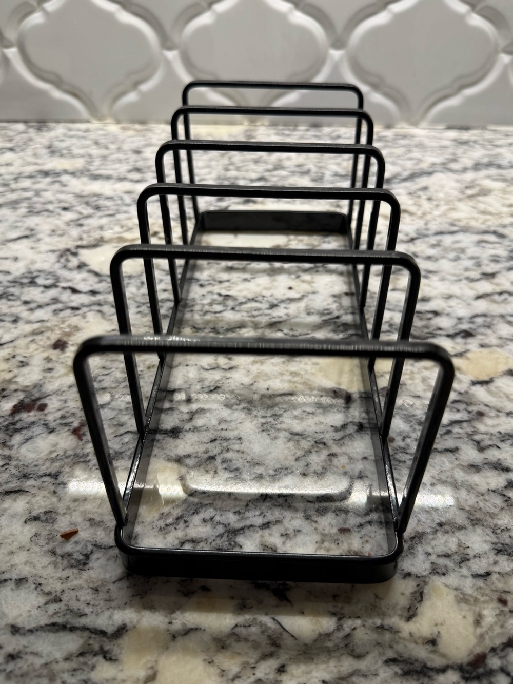 Black Metal Rack with Five Slots